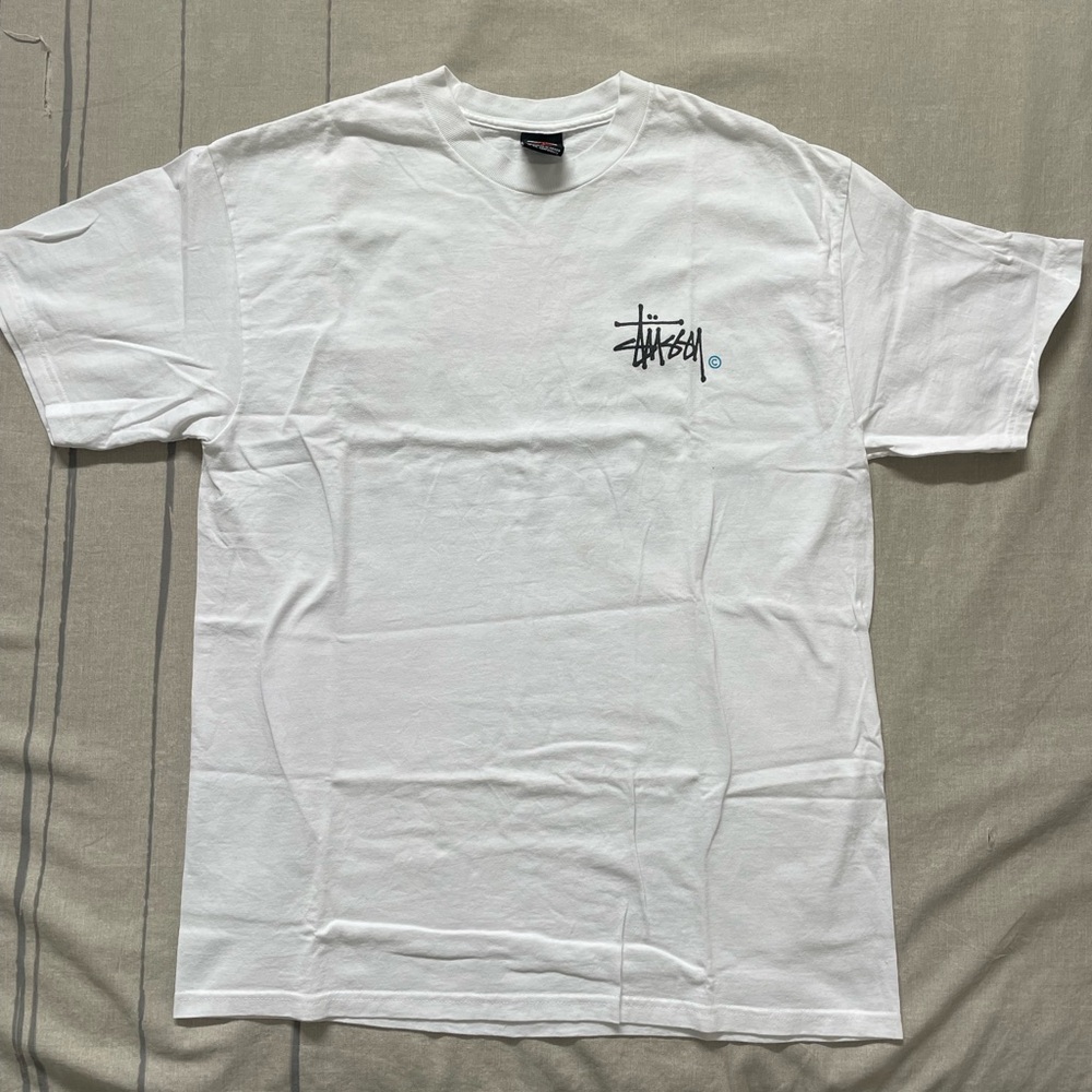 Stussy White S/S T-Shirt - Large